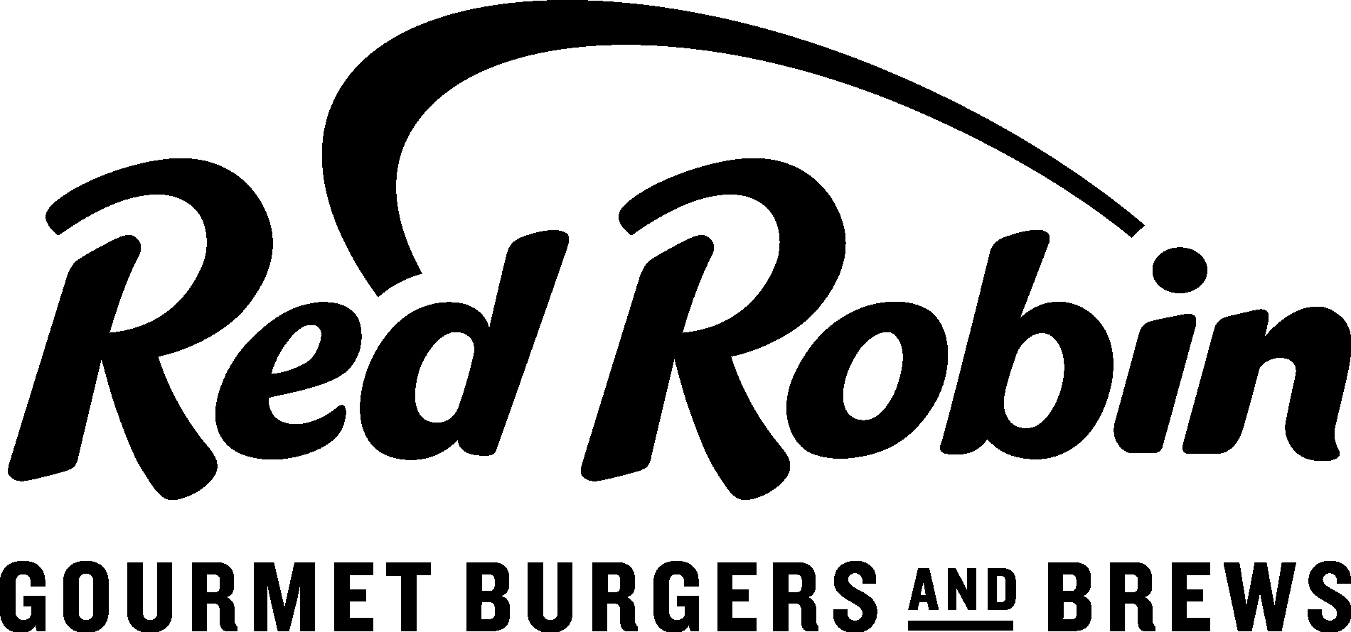 Red Robin Black Logo Vector Logo